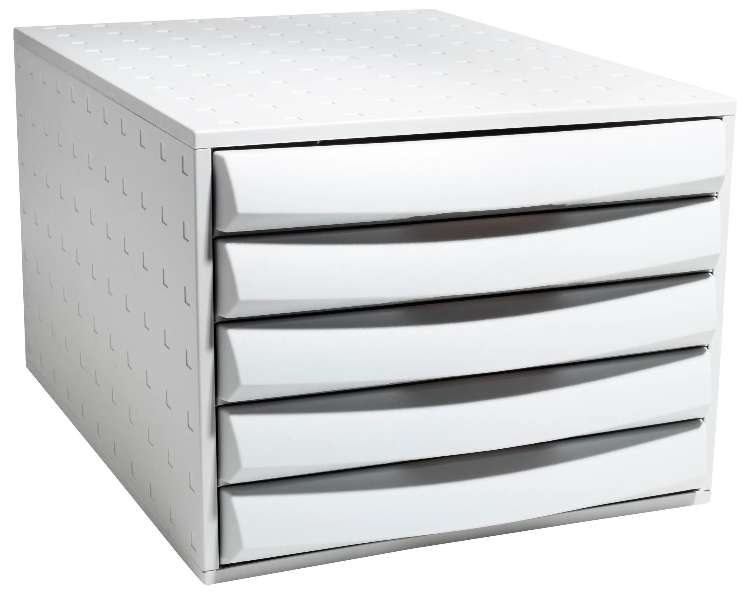 EXACOMPTA Schubladenbox Schubladenbox THE BOX 5 geschlossene Schubladen Lichtgrau 222040D, Boxen einzen
