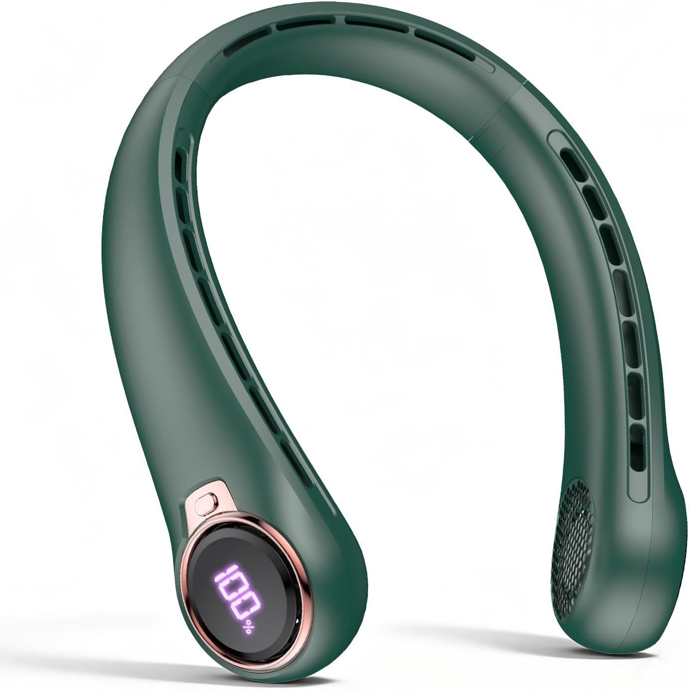 FELIXLEO Mini USB-Ventilator Nackenventilator Tragbar Hals Ventilator Leise LED Akku USB