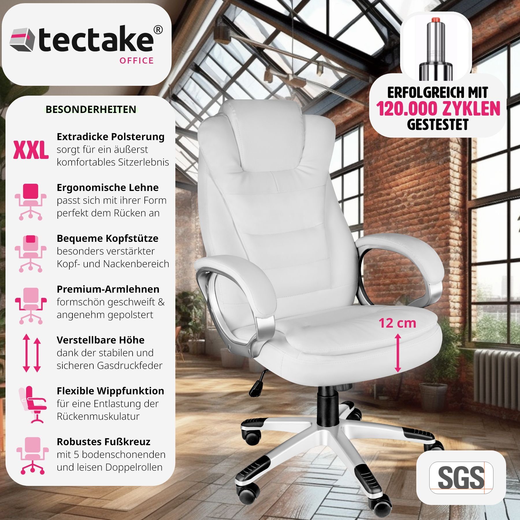 tectake Chefsessel Bürostuhl (Set, 1 St), günstig online kaufen