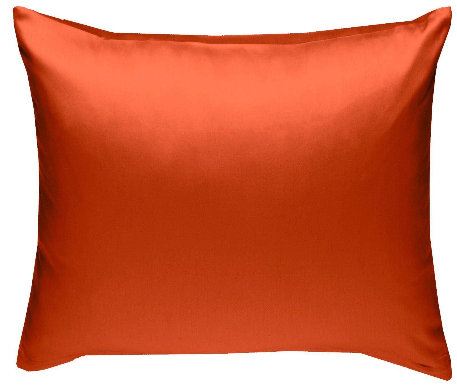 BETTWAESCHE-MIT-STIL Kissenbezug Mako Satin Kissenbezug uni einfarbig, (1 Stück)