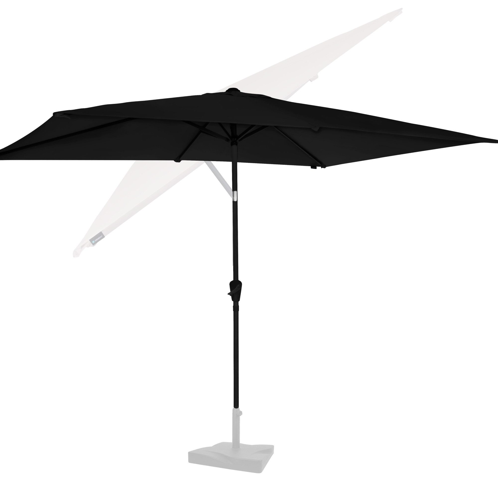 VONROC Sonnenschirm rechteckig, LxB: 300x200 cm, Set, Je nach Variante mit oder ohne Sockel, Rechteckiger Sonnenschirm für Terasse, Garten, Balkon & Gastro