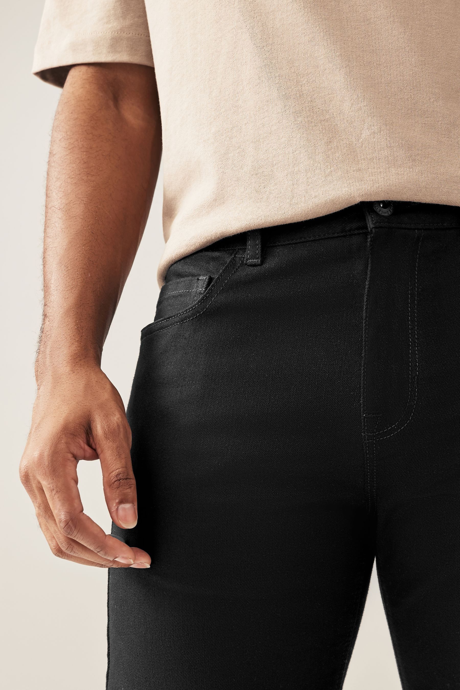 Next Straight-Jeans Straight-Fit Stretch-Jeans mit Gürtel (1-tlg)