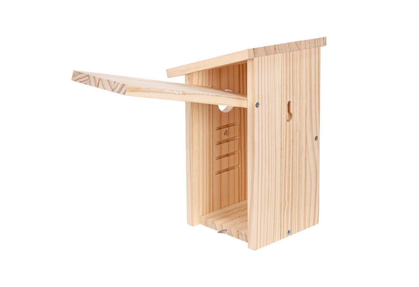 Thumbnail - kamelshopping Nistkasten Nistkasten für Vögel aus Holz für draußen, Einflugloch ca. Ø 32 mm, aufklappbar, ideal als Voge...