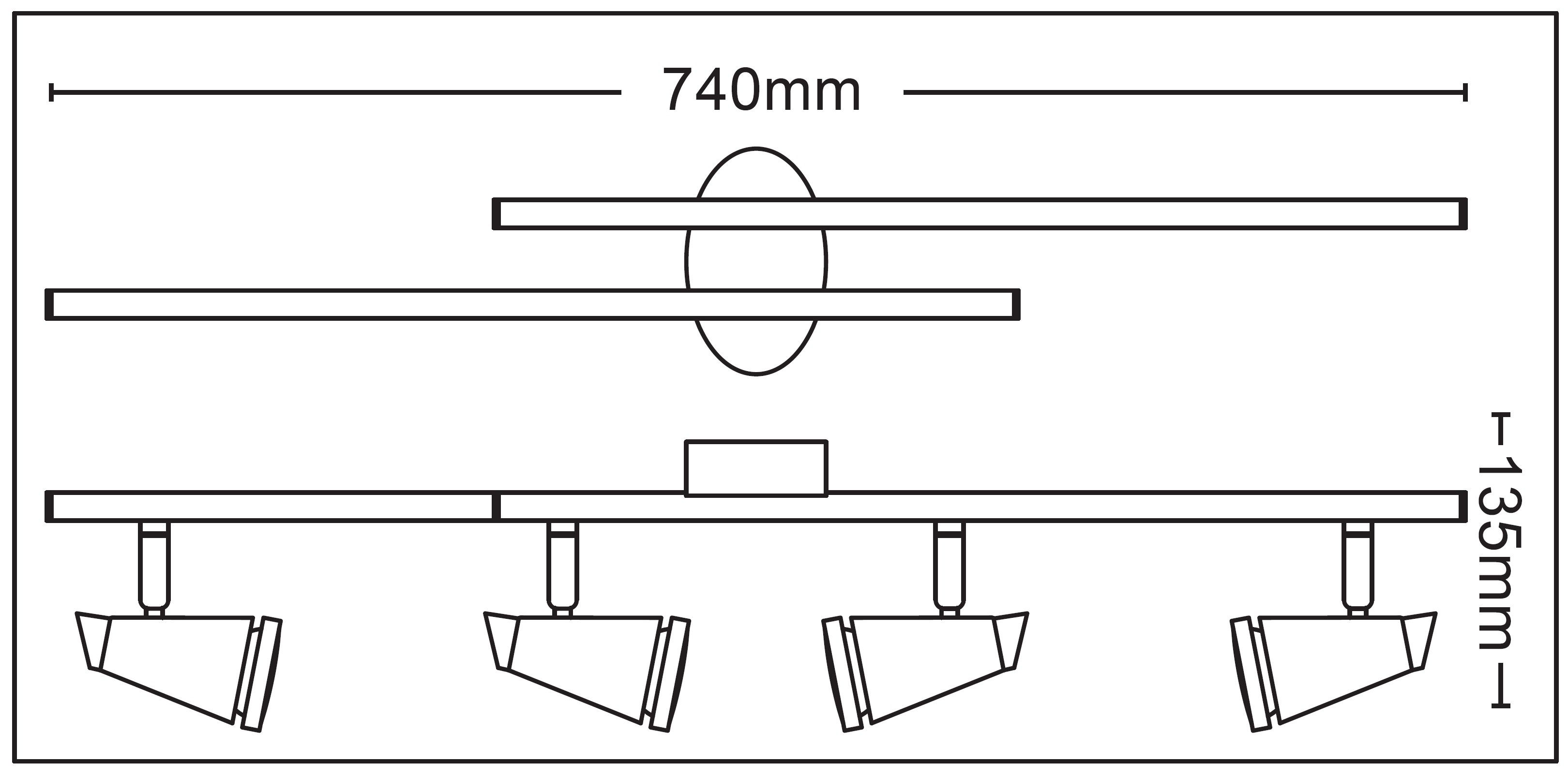 drehbar incl. 4-flammig 2992-42SD Deckenstrahler 3 schwenkbar *CHARLIE* Deckenlampe Stufen Lampe LED in Deckenspots, Chrom I 5 TRANGO I Watt GU10 LED Deckenstrahler, dimmbaren 4x I 3-Stufen Wohnzimmer LED & matt Nickel Deckenleuchte und Leuchtmittel dimmbar,