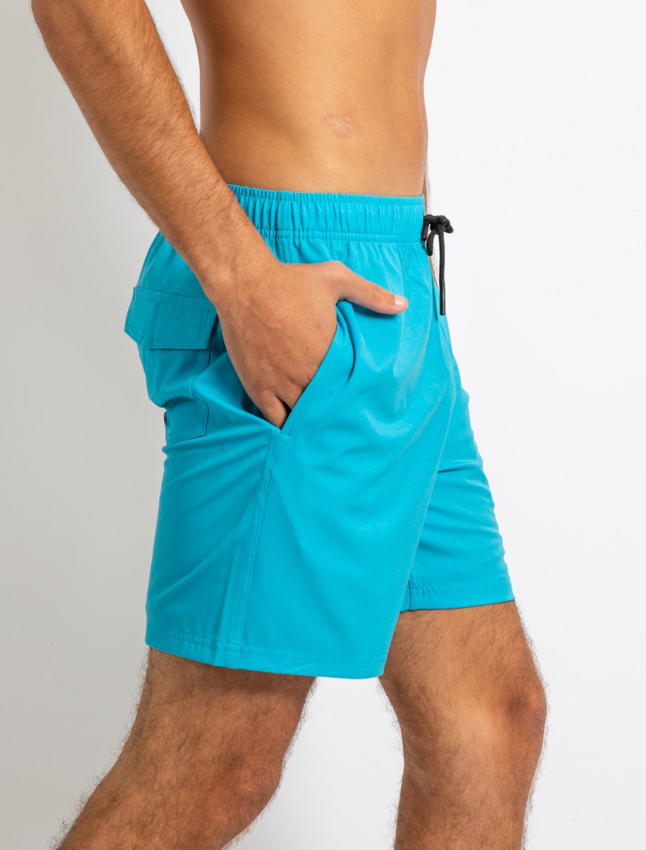 AMPED Boardshorts ELASTIC Rusty Blue 17" BOARDSHORT Bright