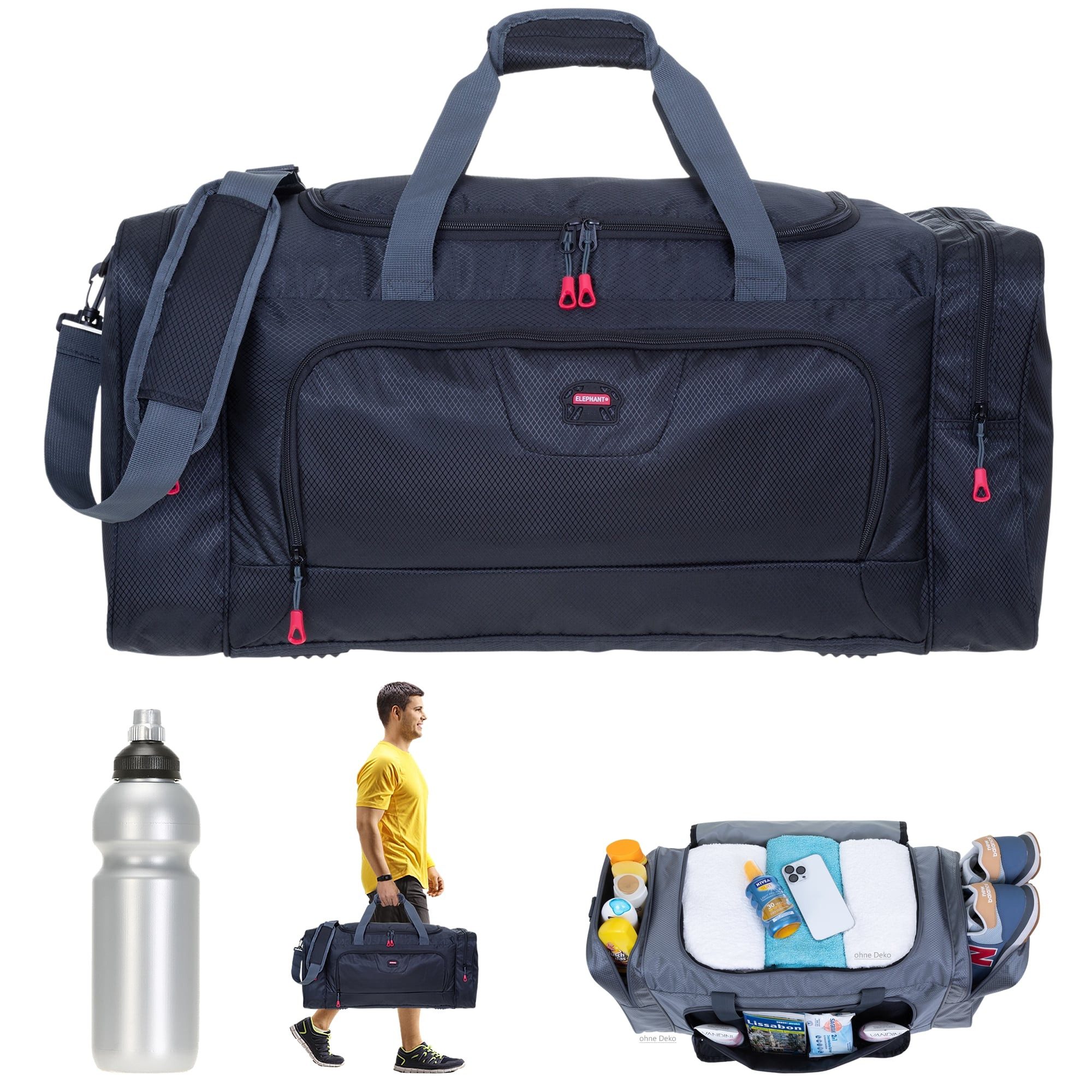 ELEPHANT Sporttasche groß Saunatasche Reisetasche Trainer XL 69 cm, 55 Lite günstig online kaufen