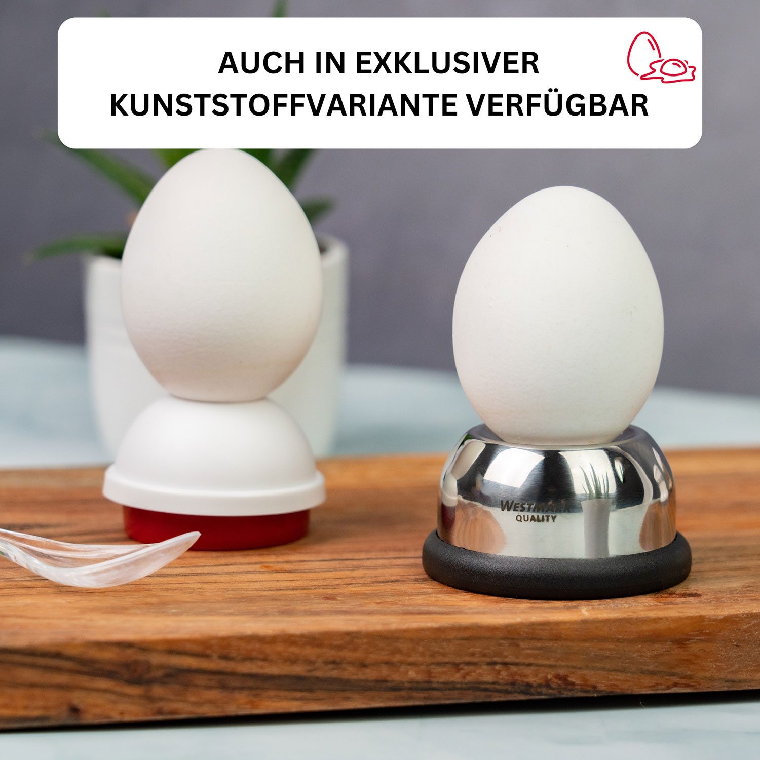 WESTMARK Eierpiekser Eidorn/Eierpieker, Rostfreier Edelstahl, Silber/Schwarz