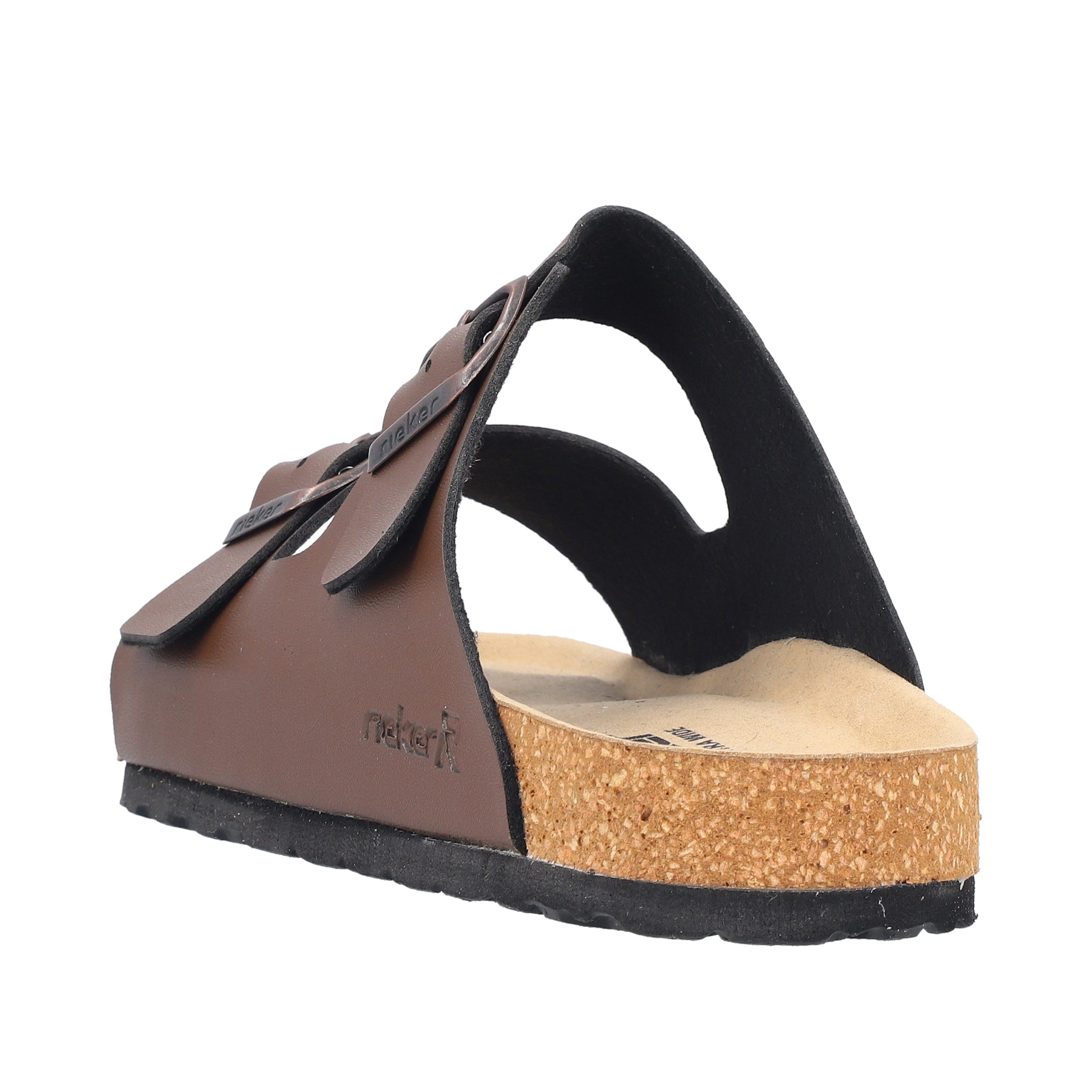 Rieker Pantolette Sommerschuh, Schlappen, Hausschuh, mit zwei Schnallenverschlüssen