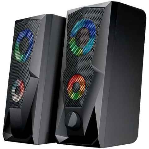 Spectrum Lautsprecherset 2 x 3 W USB und Klinke Gaming Speakers PC-Lautsprecher