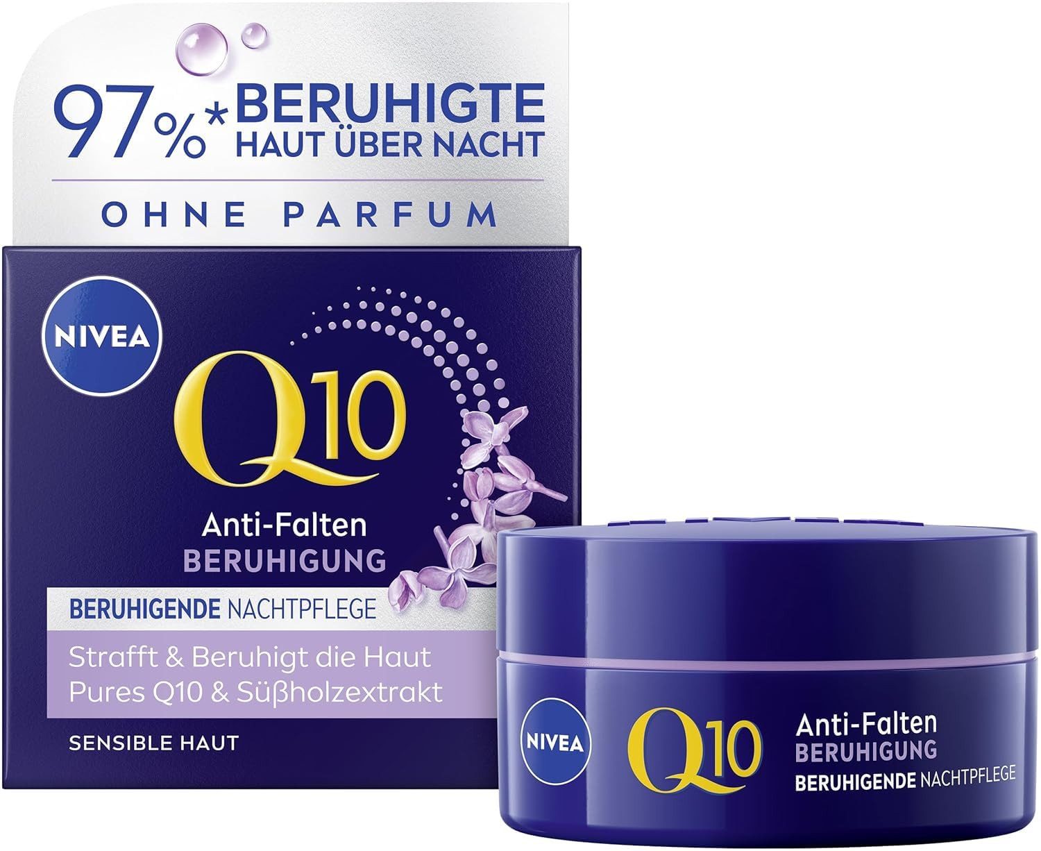 Nachtcreme Q10 Nachtpflege, feuchtigkeitsspendende Nachtcreme mit purem Q10