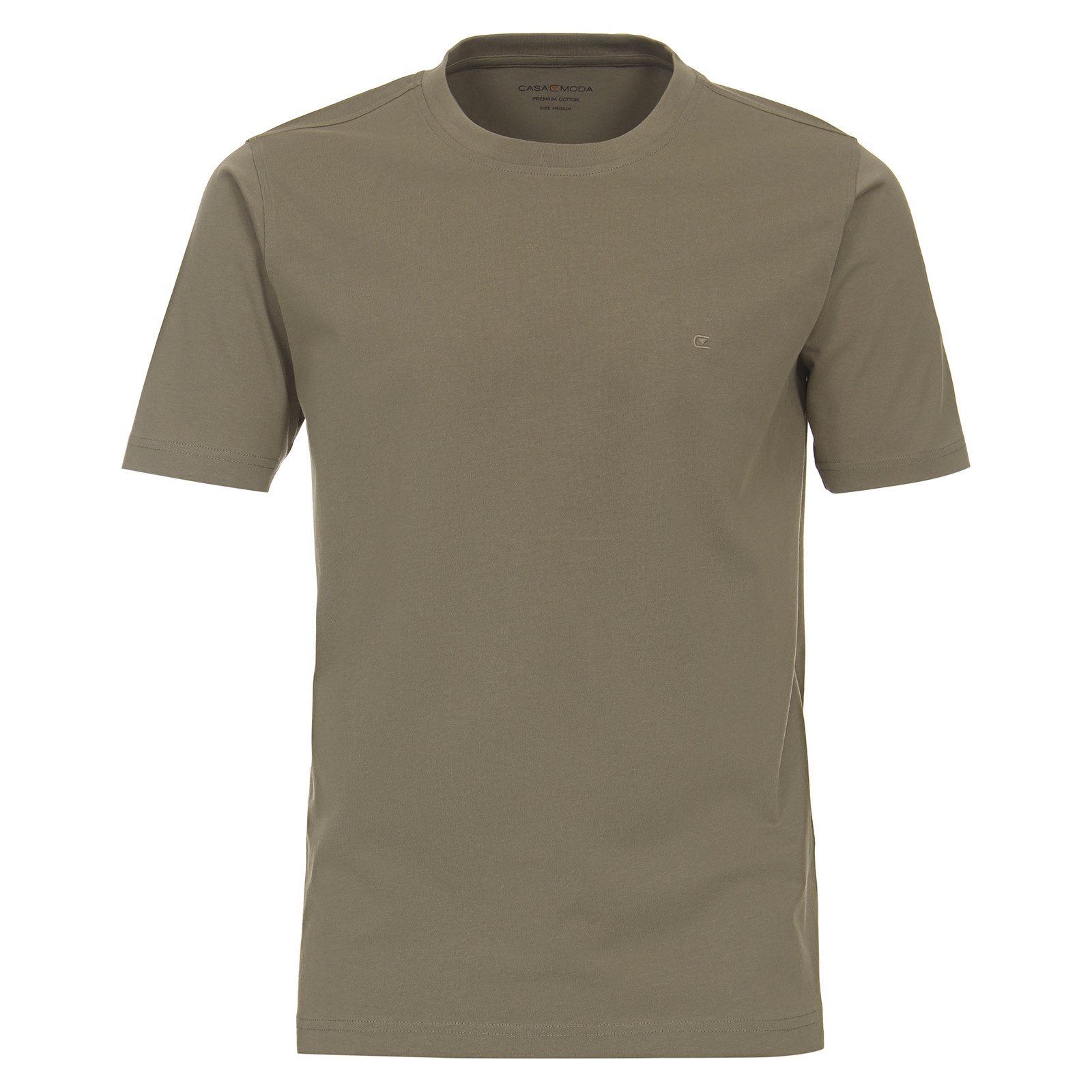 CASAMODA Rundhalsshirt CasaModa Übergrößen Basic T-Shirt taupe