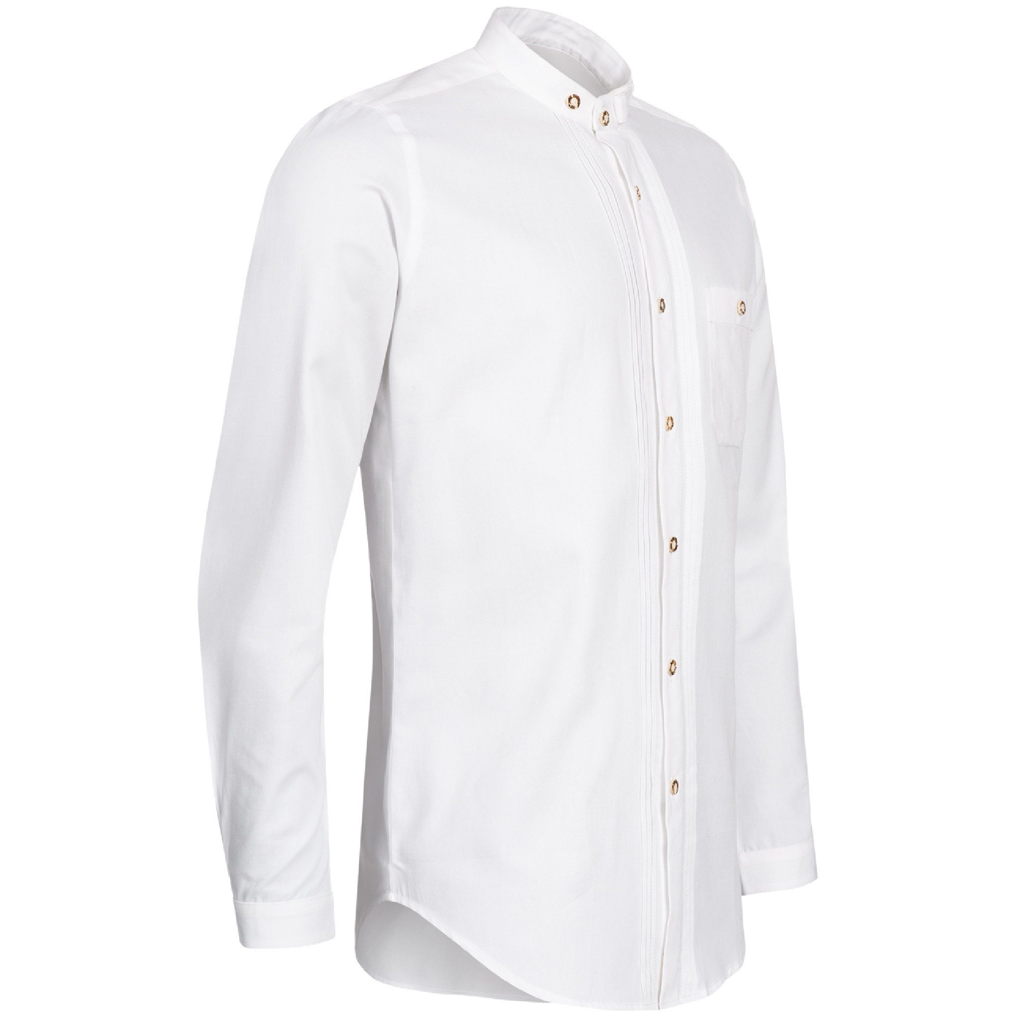 Stockerpoint Trachtenhemd Trachtenhemd OC-Fredi, Weiss mit Stehkragen, Regu günstig online kaufen