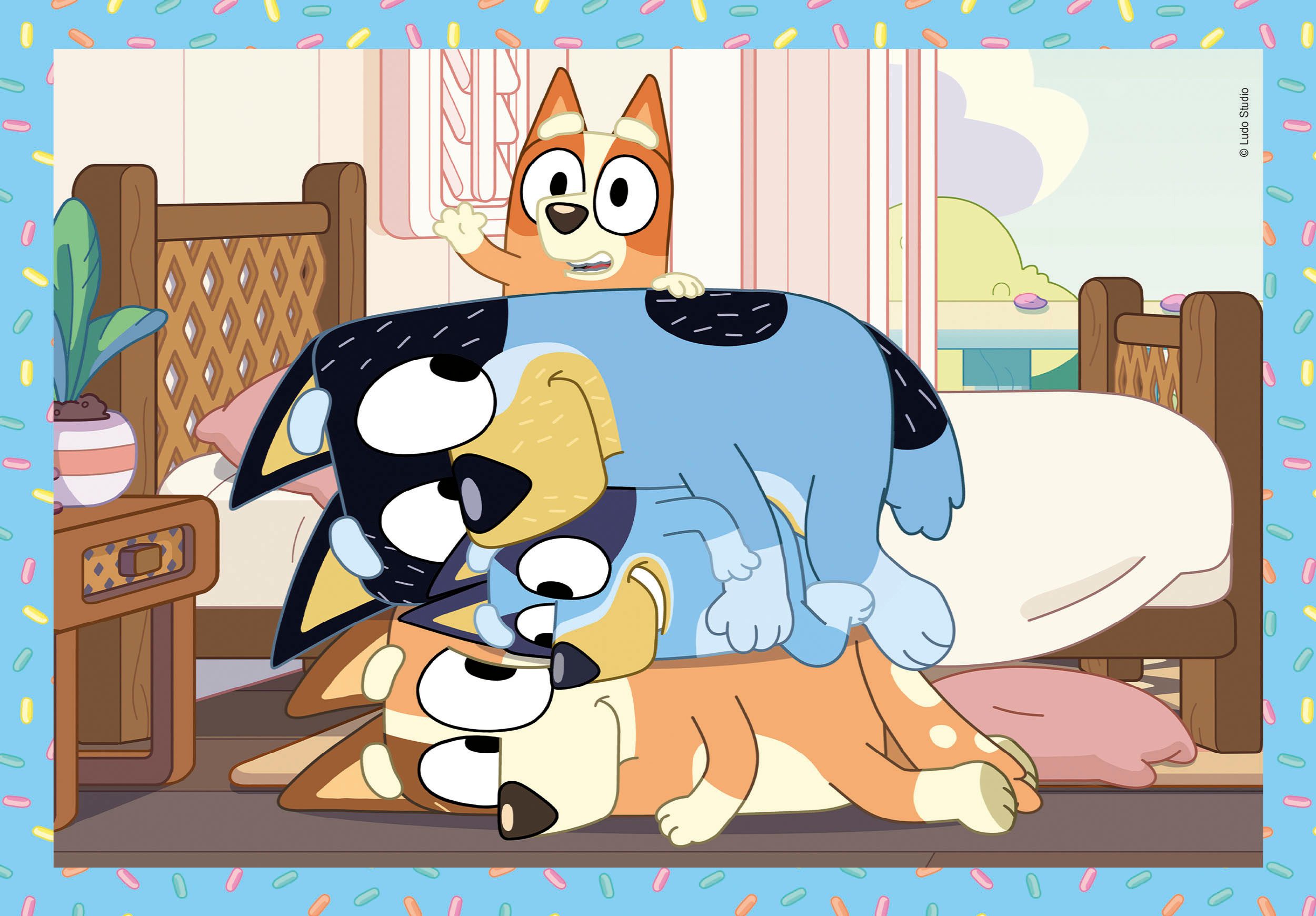 Clementoni® Puzzle Bluey, 4in1 Supercolor, 72 Puzzleteile, Made in Europe