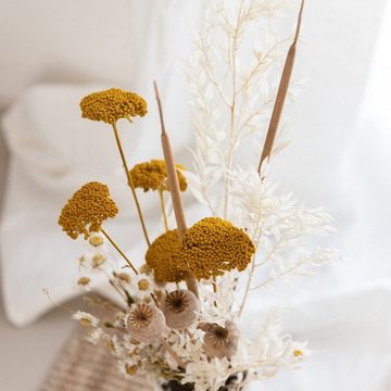 Trockenblume Sonnige Wildblumenpracht - Trockenblumenstrauß voller Frühlingsfreude, LYKKE & You, Höhe 60 cm