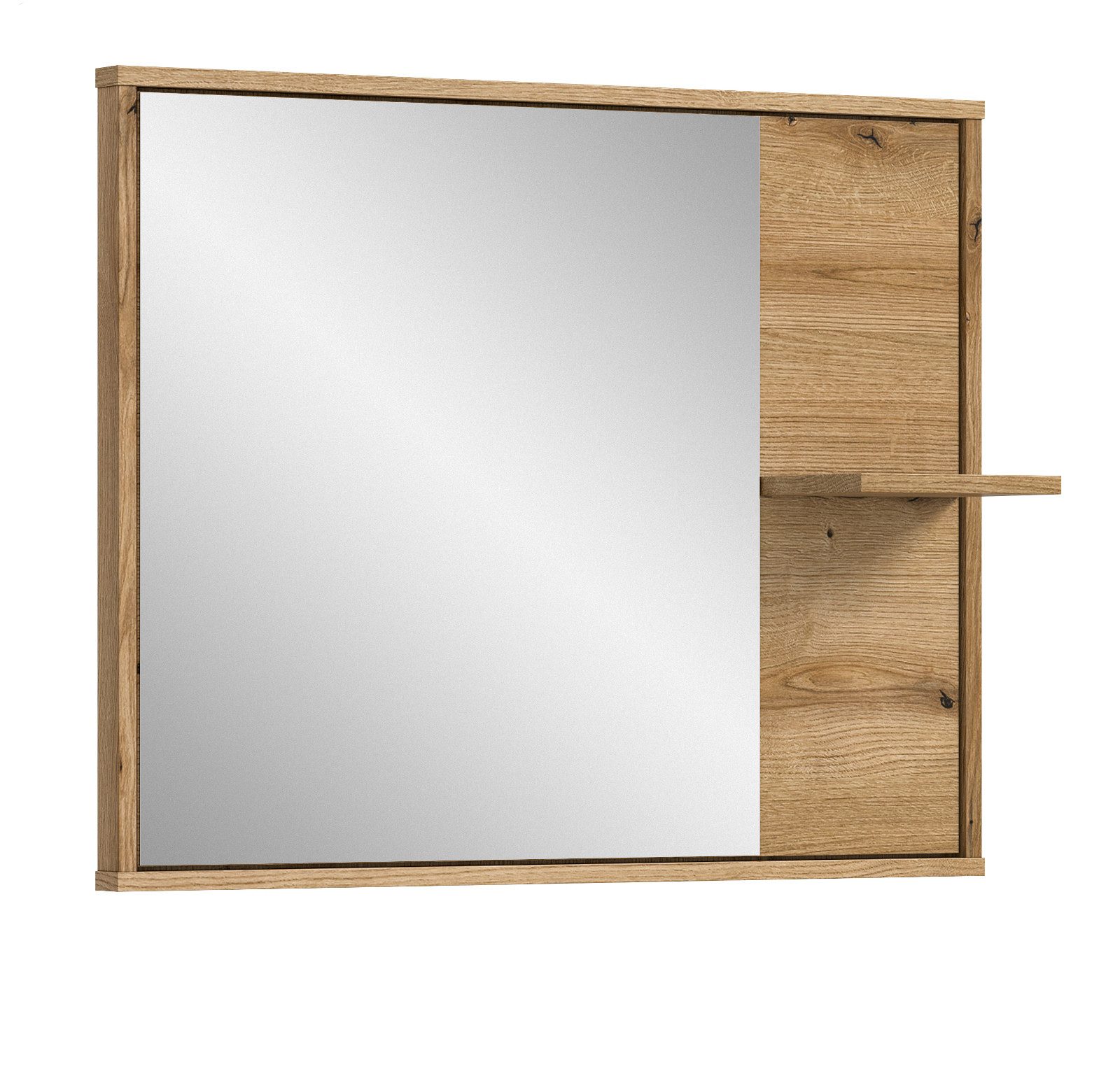 Inn.Furn Wandspiegel Celia (Badspiegel in Evoke Eiche, 84 x 68 cm), mit Ablage