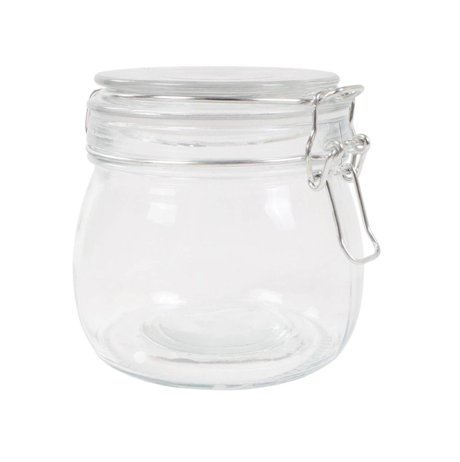 BURI Vorratsdose Drahtbügelglas 500ml mit Gummiring Einmachgläser Drahtbügelgläser Vorr, Glas transparent