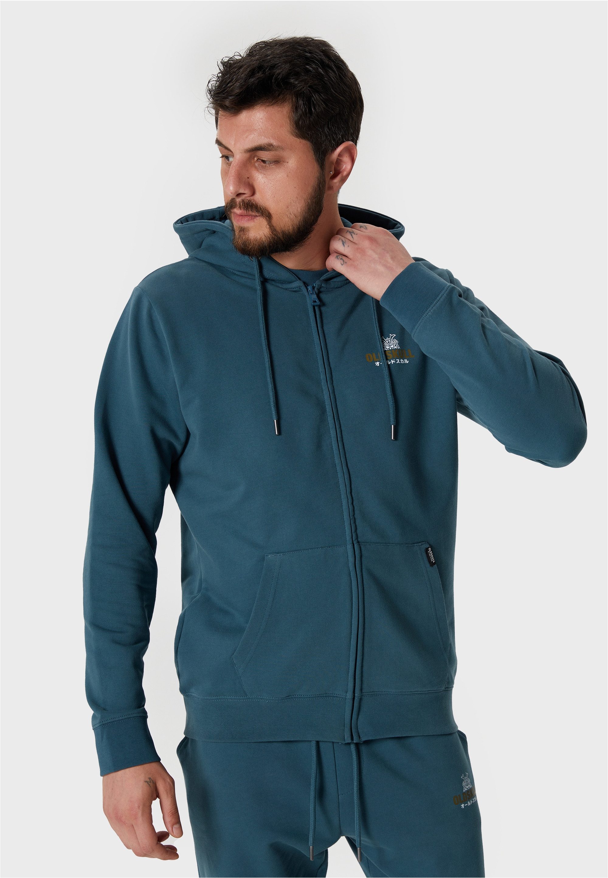 Oldskull Sweatjacke Basic Osk Samurai (1-tlg) mit coolem Print