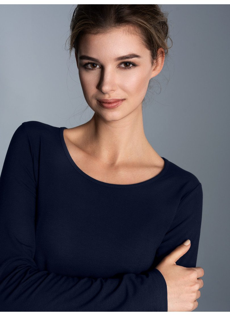 Trigema Longsleeve TRIGEMA Shirt aus Viskose Langarm (1-tlg)