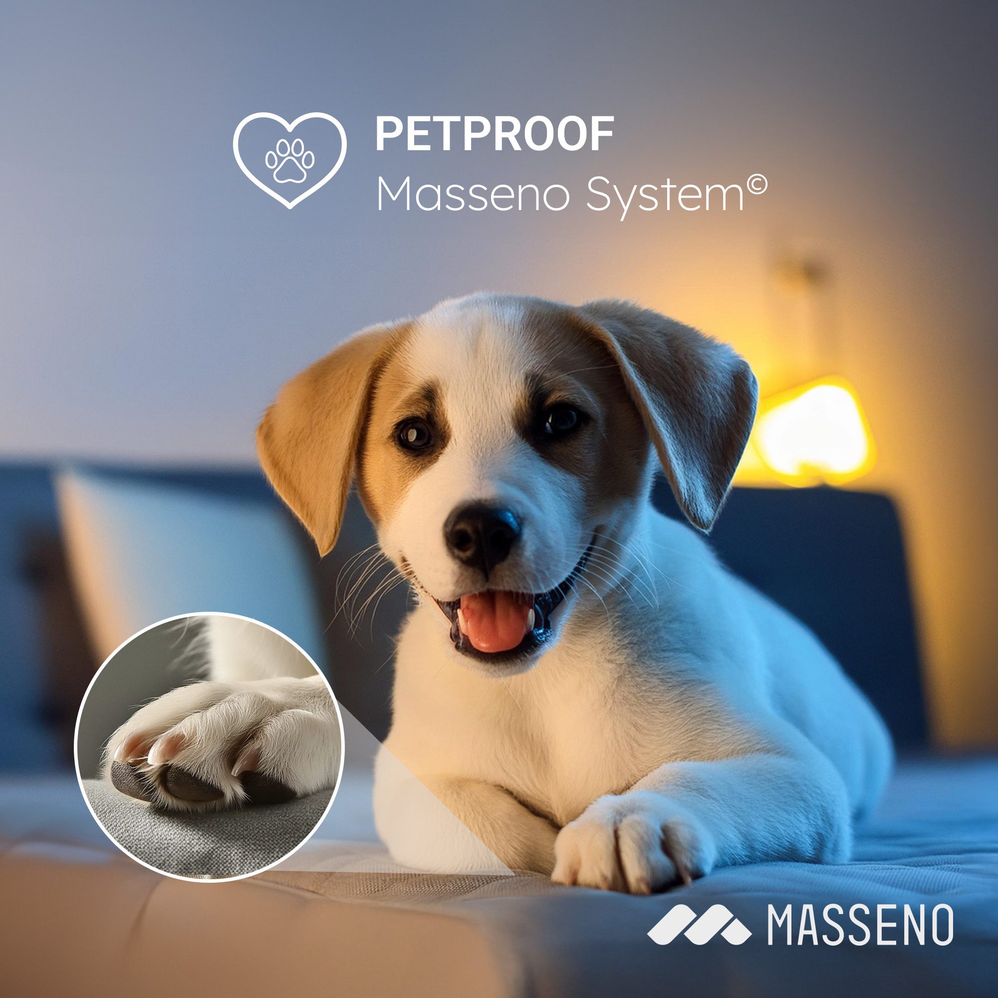 Masseno Boxbett AMON 80x200 cm mit Bonell Matratze und Topper