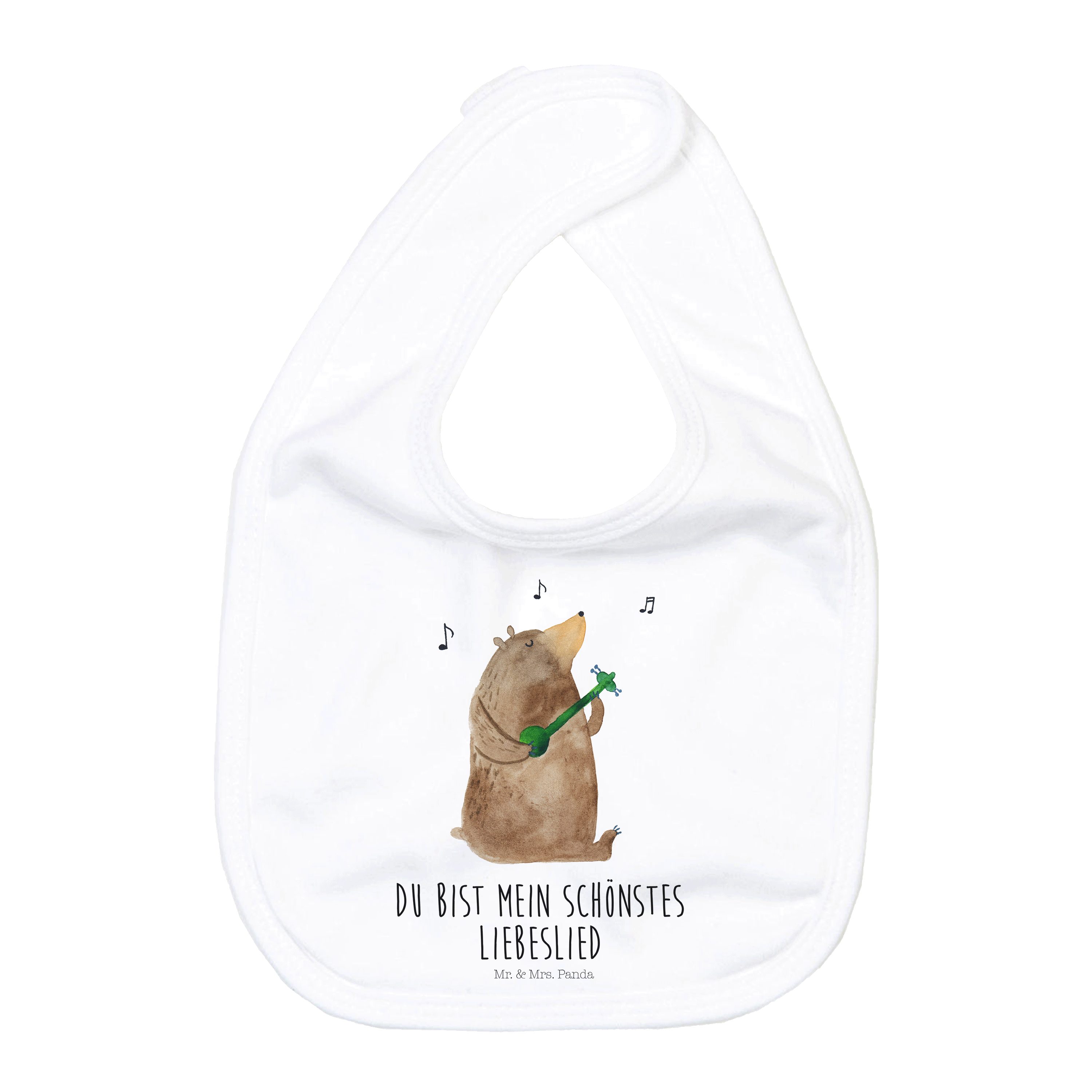 Tragetuch Bär Lied - Weiß - Geschenk, Baby, Teddybär, Geschenk zur Geburt, Lieb