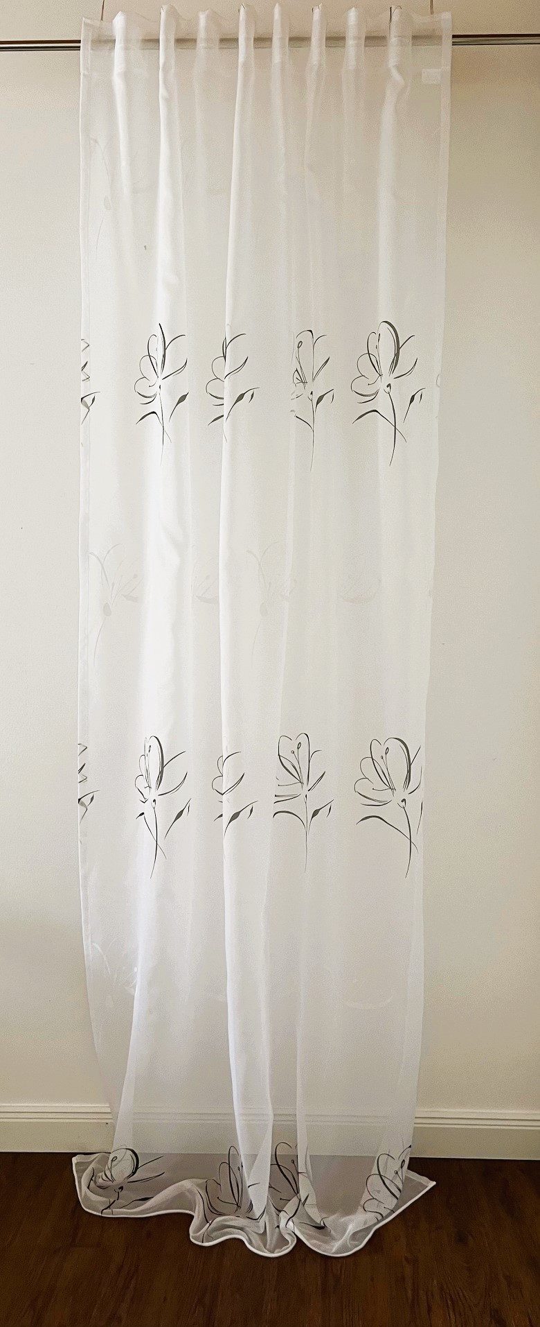 novumfix Gardine Weißer Voile mit einem günstig online kaufen