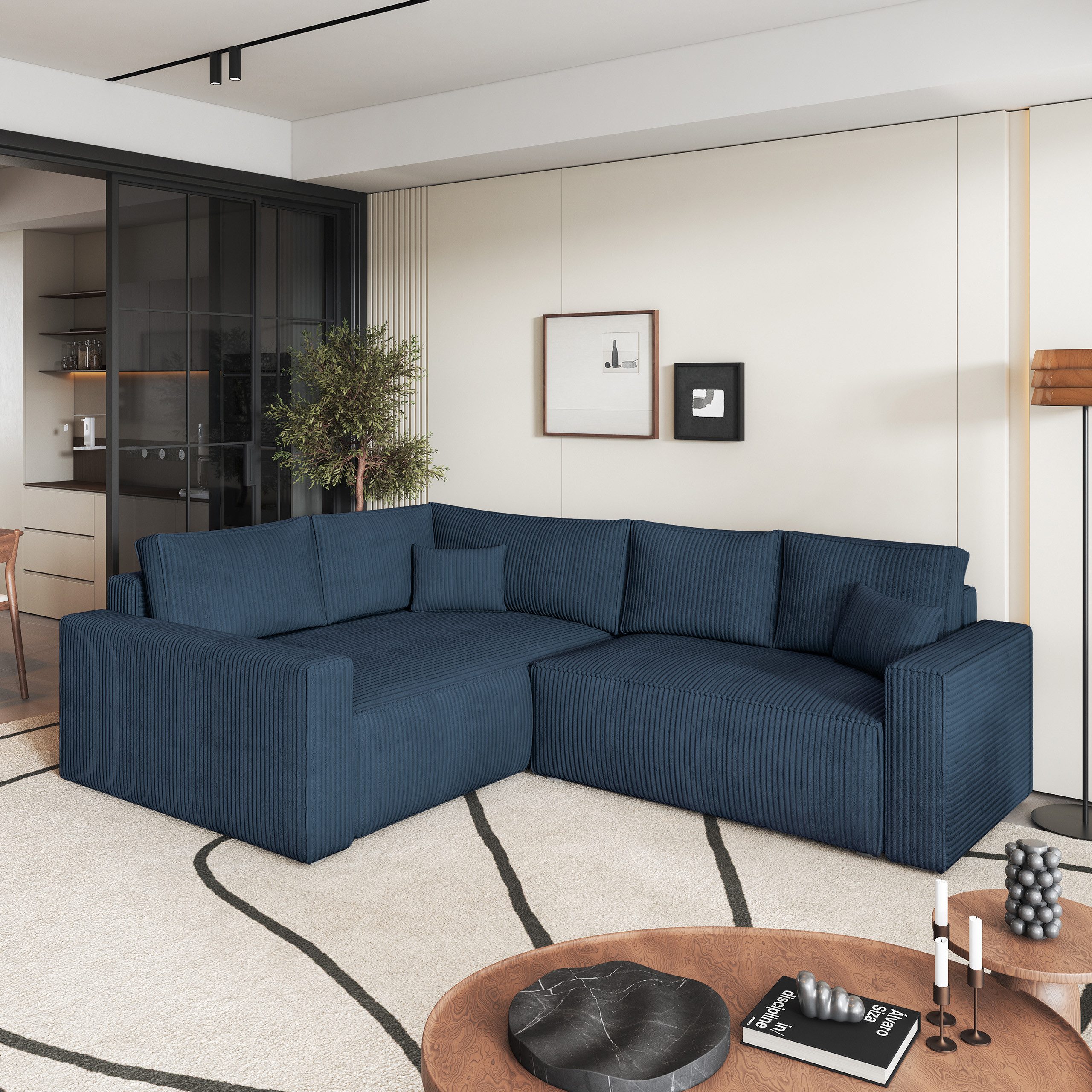 Masseno Ecksofa ERONIS mit Schlaffunktion L-Form, Sofa mit Bettkasten
