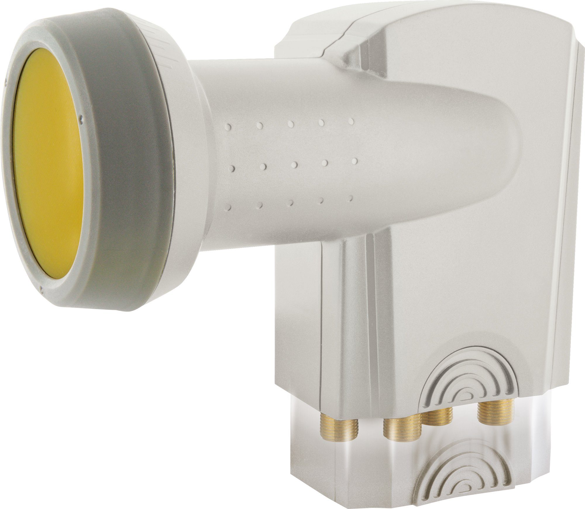 Schwaiger SPS6818H 511 Universal-Quattro-LNB (für 4 Teilnehmer, herausziehbare Wetterschutzabdeckung, hellgrau)