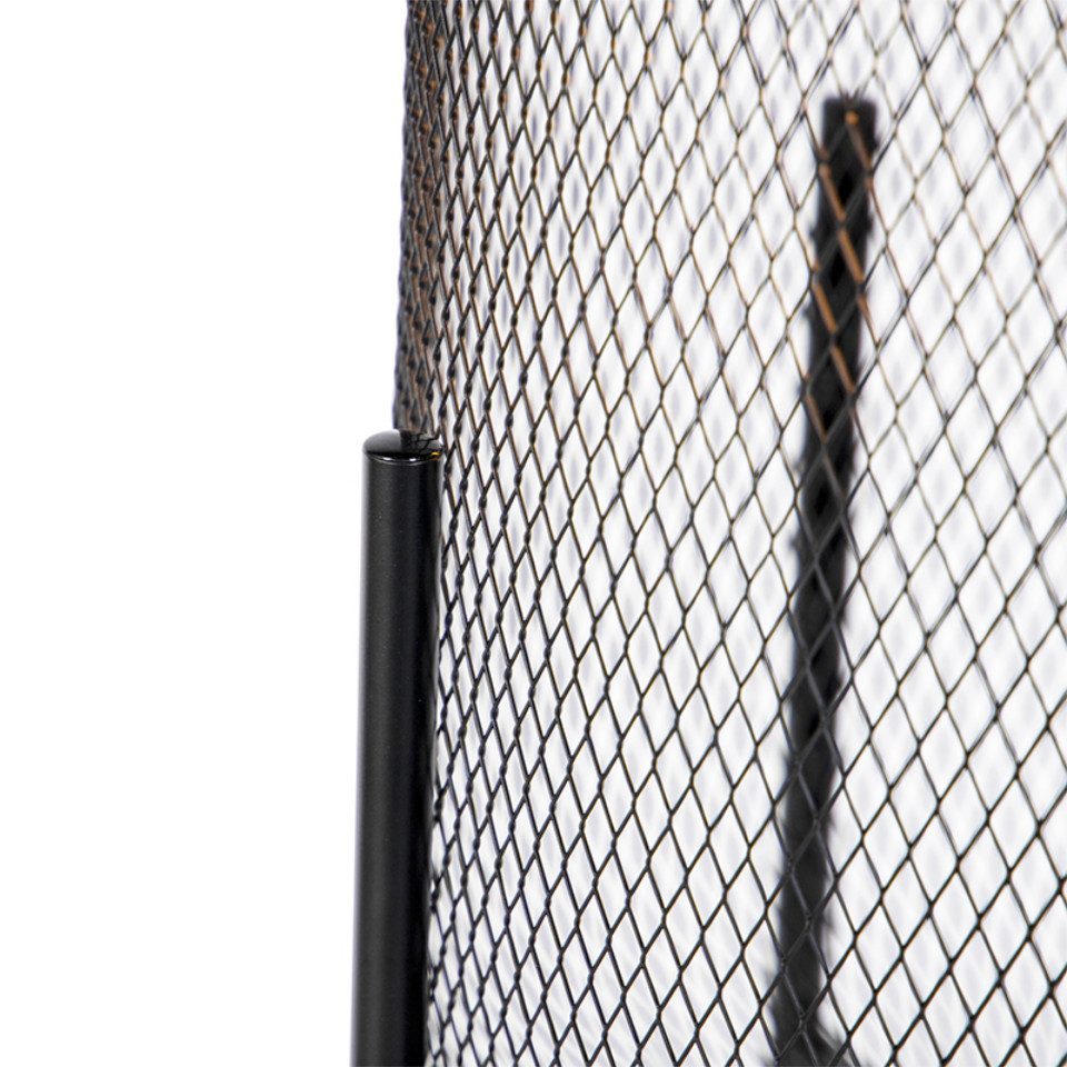 Qazqa Stehlampe Bliss_mesh, ohne Leuchtmittel, E27, Schwarz, Modern, Stahl, günstig online kaufen