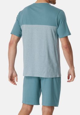 Schiesser Pyjama 95/5 Organic Cotton (Set, 2 tlg) Schlafanzug - Baumwolle - Atmungsaktiv - Set aus T-Shirt und Shorts