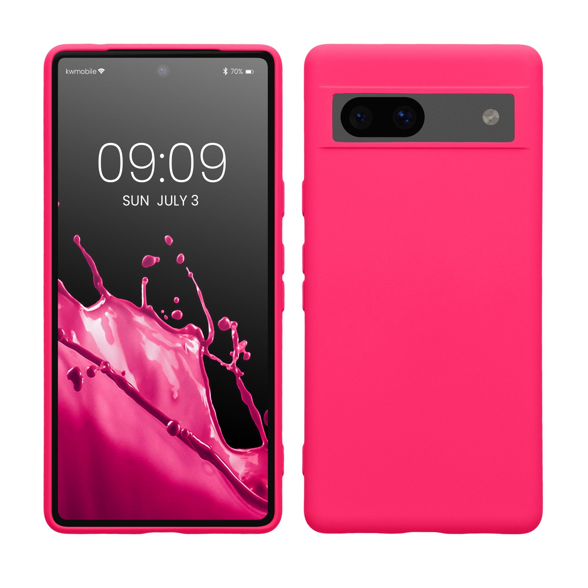 kwmobile Handyhülle Slim Case für Google Pixel 7a, Hülle Silikon Handy - Handyhülle gummiert