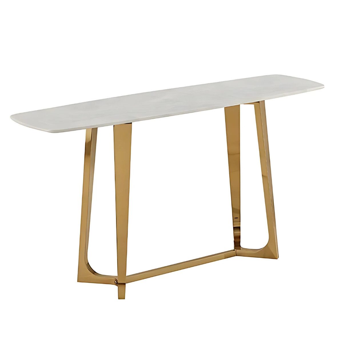 alesvelt Ablagetisch Bari mit weißer Tischplatte in Marmoroptik 150cm (1-Tisch), 150x45x80cm