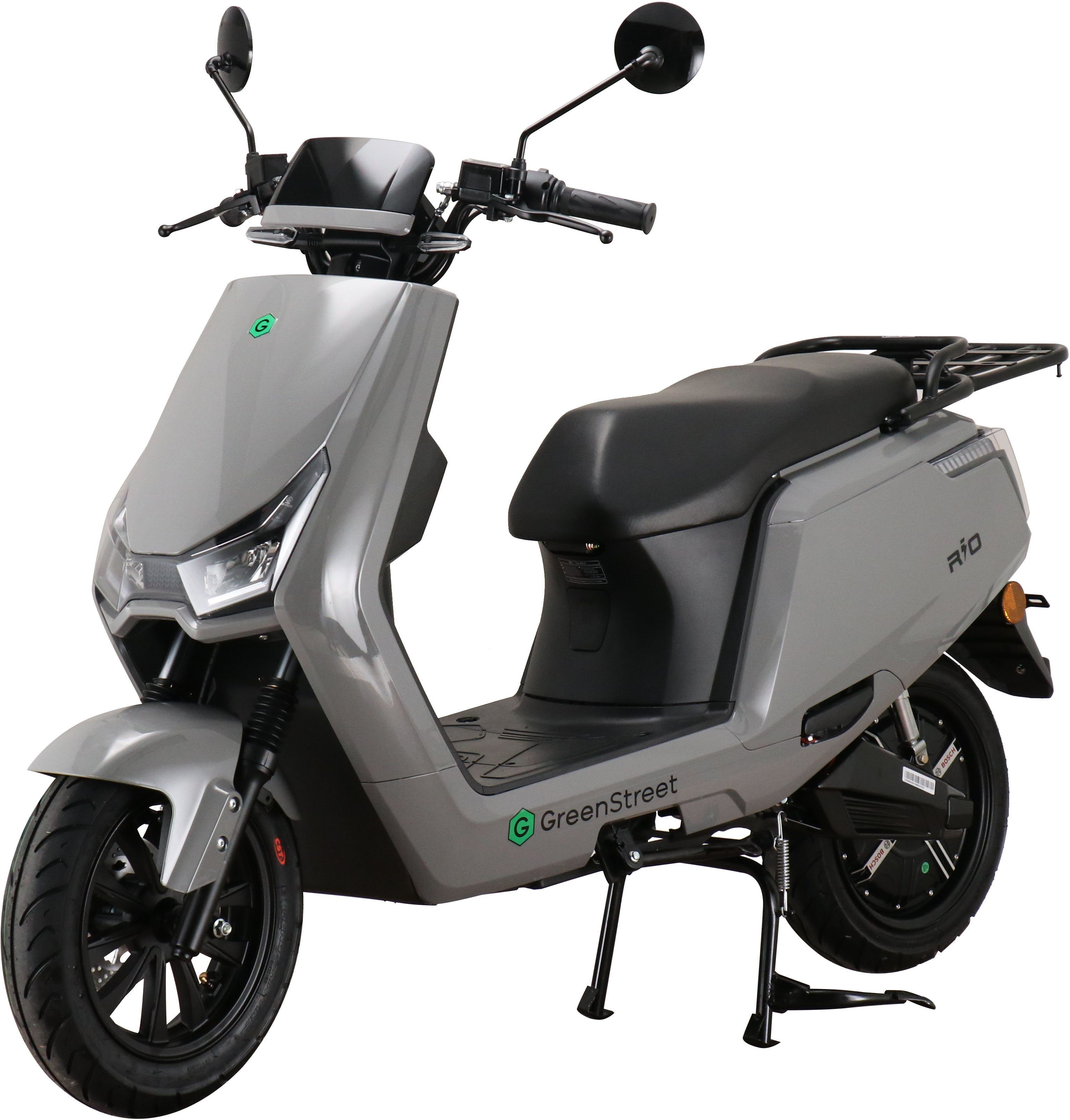 GreenStreet E-Mofaroller Rio, 2000 W, 25 km/h, bis zu 100 km Reichweite, mit USB-Anschluss