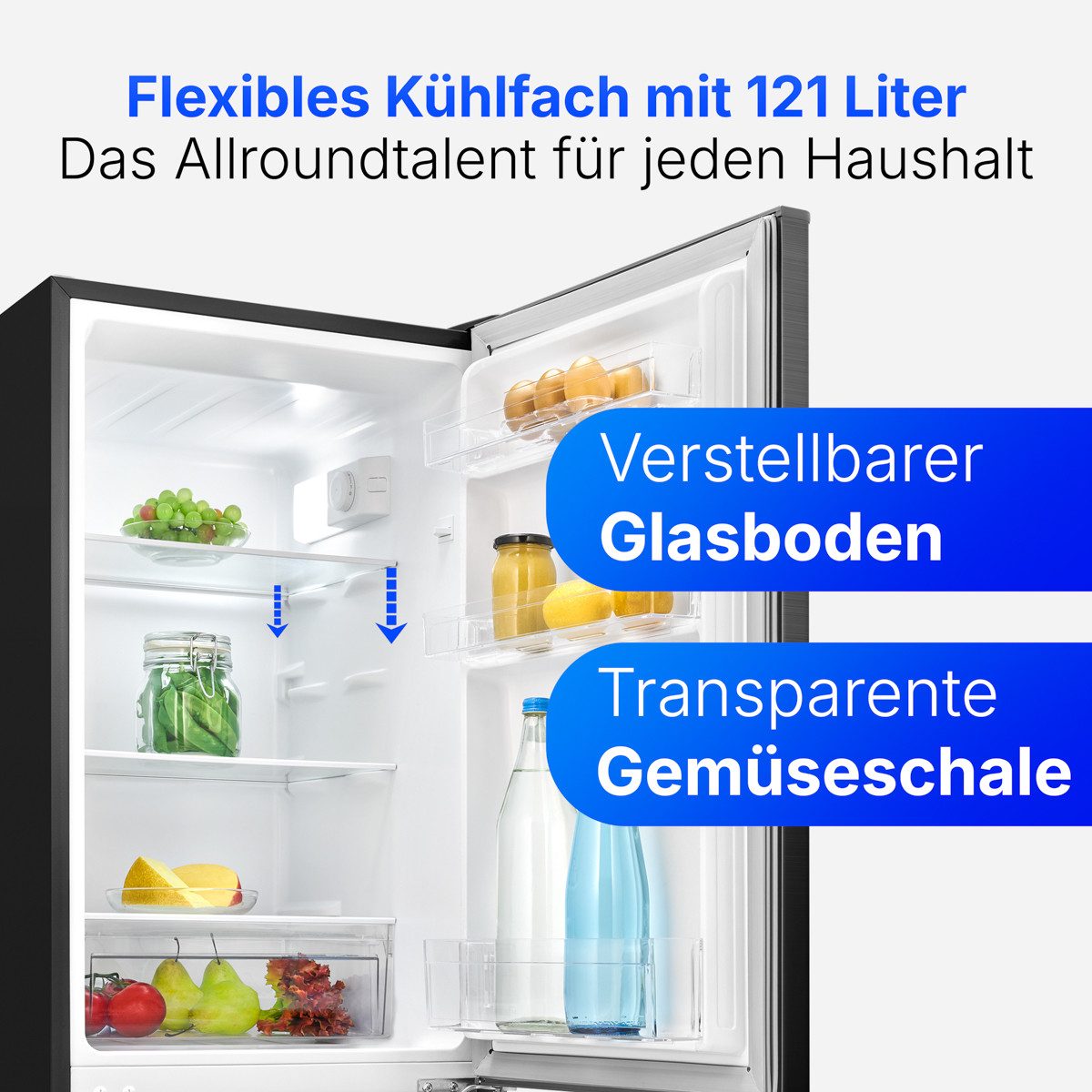 BOMANN Kühl-/Gefrierkombination KG 7359, 142.5 cm hoch, 49.5 cm breit, 143cm Kühl-/Gefrierkombination, Energieklasse C