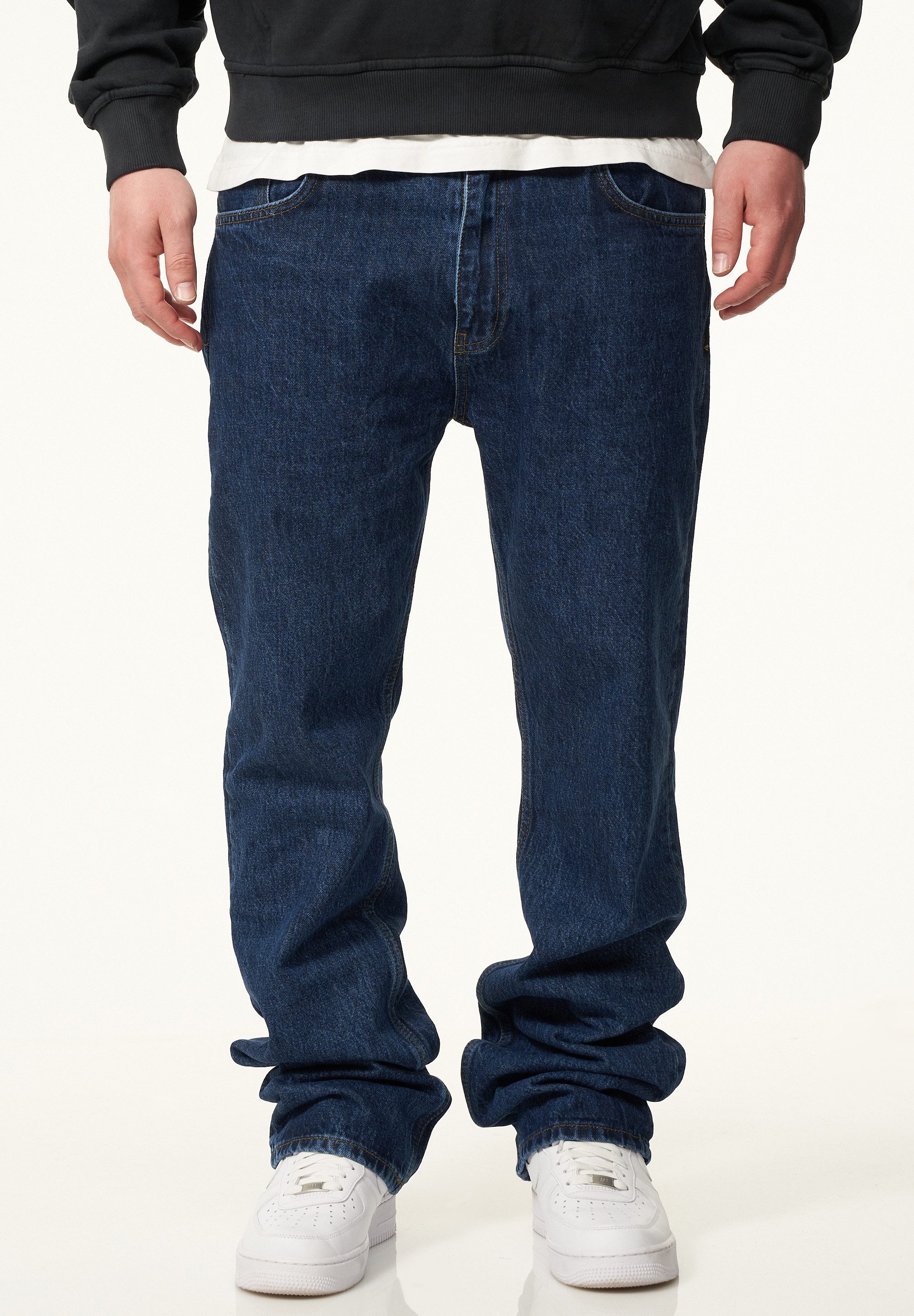 DAILY COTTON Straight-Jeans DCSILAO Herren Lange Hose Jeans Straight-Fit