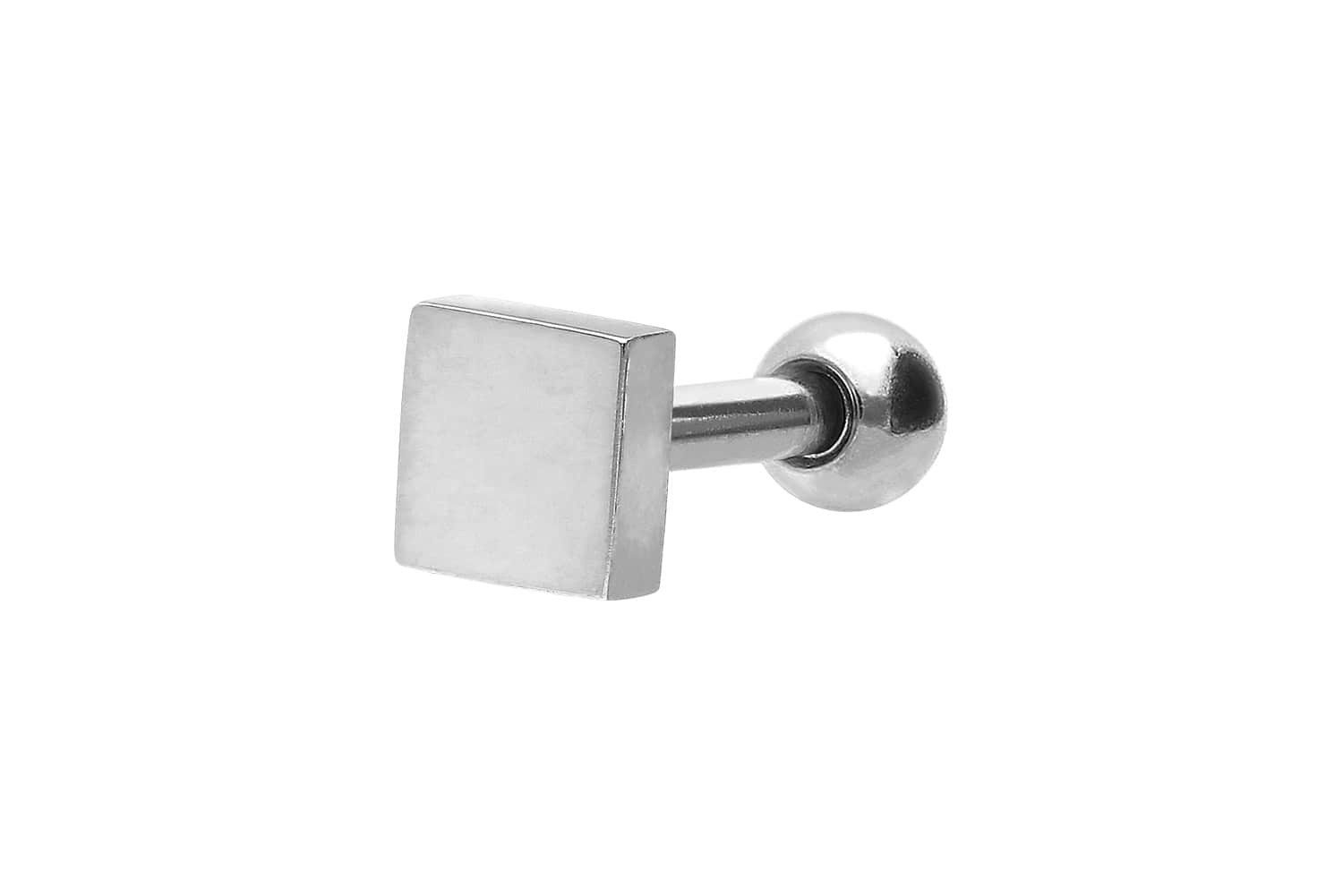 Piercing-Set Chirurgenstahl Ohrpiercing QUADRAT