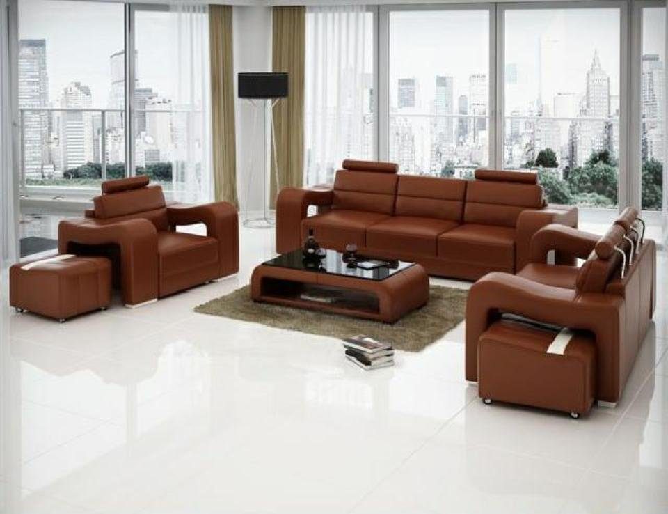 3+2+1 Ledersofa Europe Sofa Made Garnitur JVmoebel Set, Designer in Sofagarnitur
