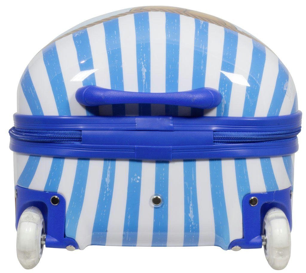 Motiv, Bär, König Leichtlaufrollen Blau mit Warenhandel Kinderkoffer mit Kinderkoffer LED-Licht