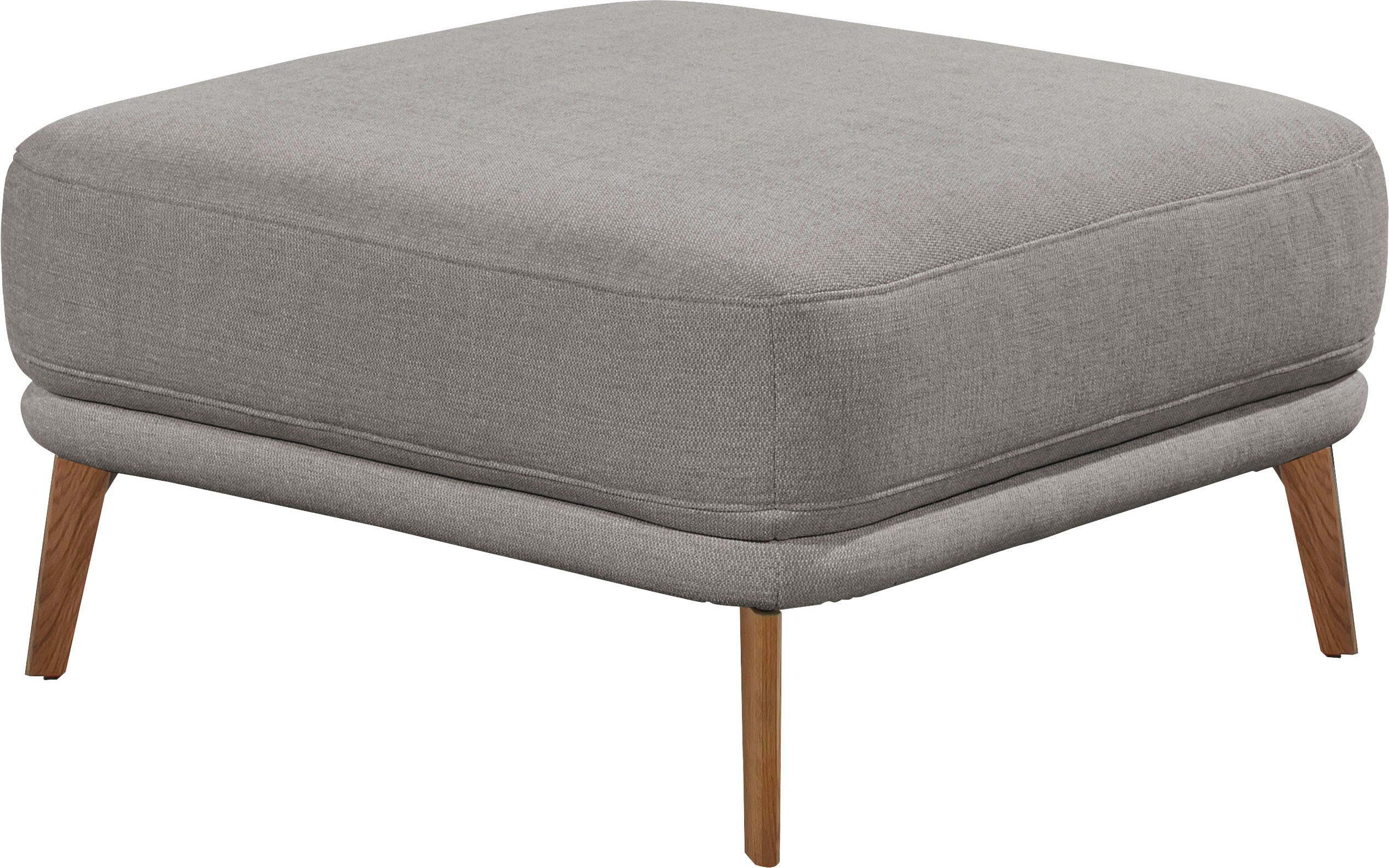 SCHÖNER WOHNEN-Kollektion Hocker Pearl - 5 Jahre Hersteller-Garantie, auch in Bouclé, Passend zur Serie Pearl, B/T/H: 80/80/45 cm, Füße Massivholz