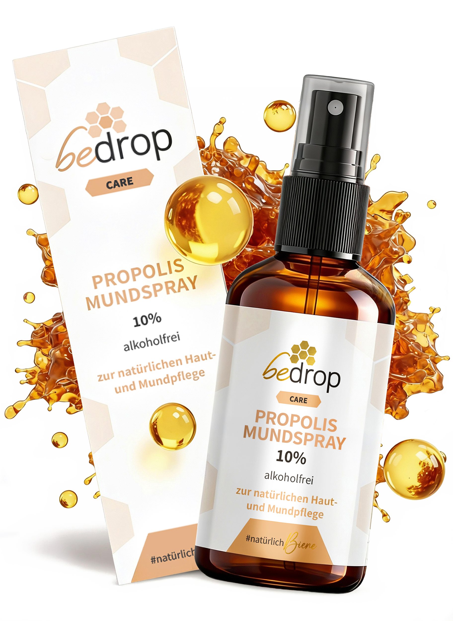 bedrop Propolis Extrakt Spray als Mundspray alkoholfrei & wasserlöslich Tropfen, 30 ml