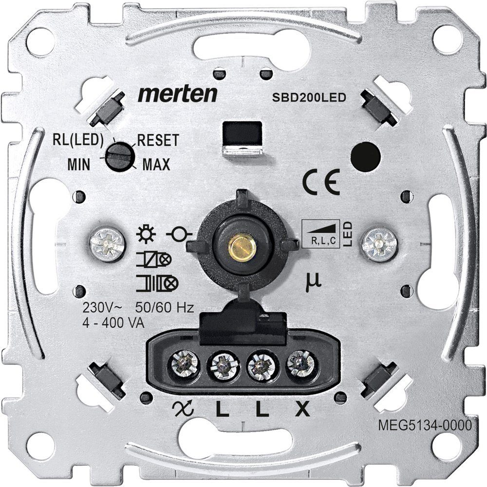 merten Drehdimmer Merten MEG5134-0000 Unterputz Dimmer Geeignet für Leuchtmittel: Glühla