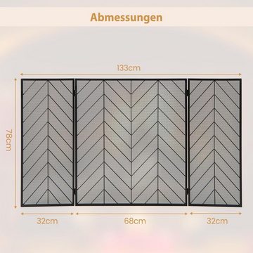 KOMFOTTEU Funkenschutzgitter klappbar (3 St), 133 x 78 cm