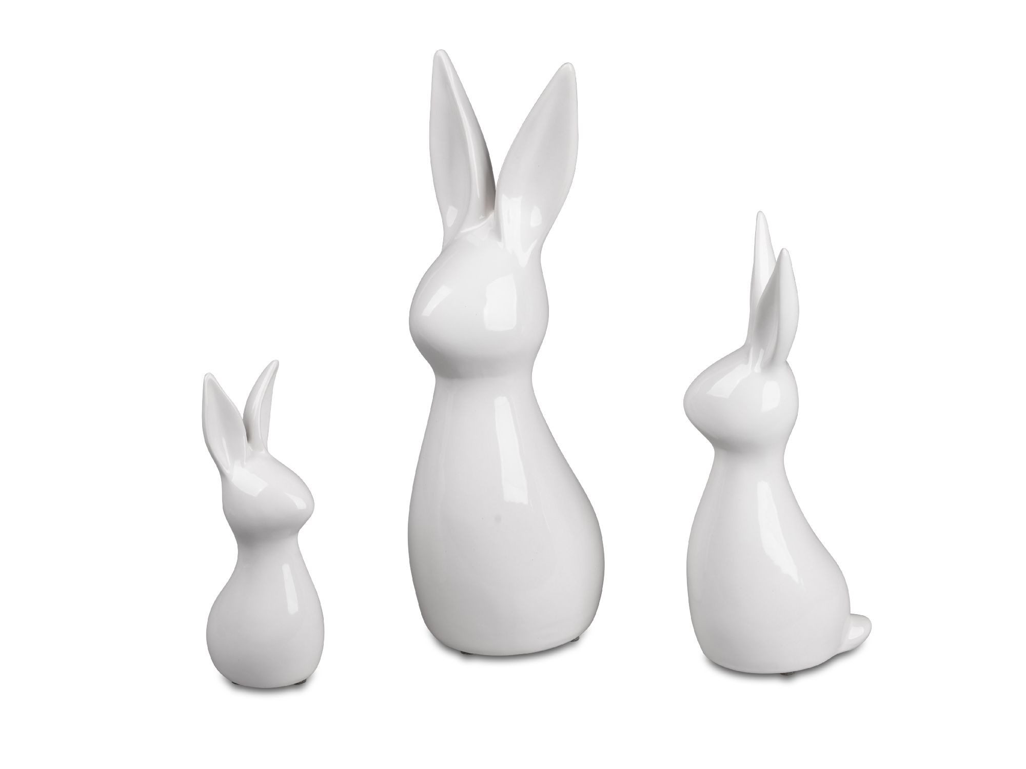 formano Dekofigur Osterzeit, Höhe: 20cm, Farbe: Weiß, Motiv: Hase