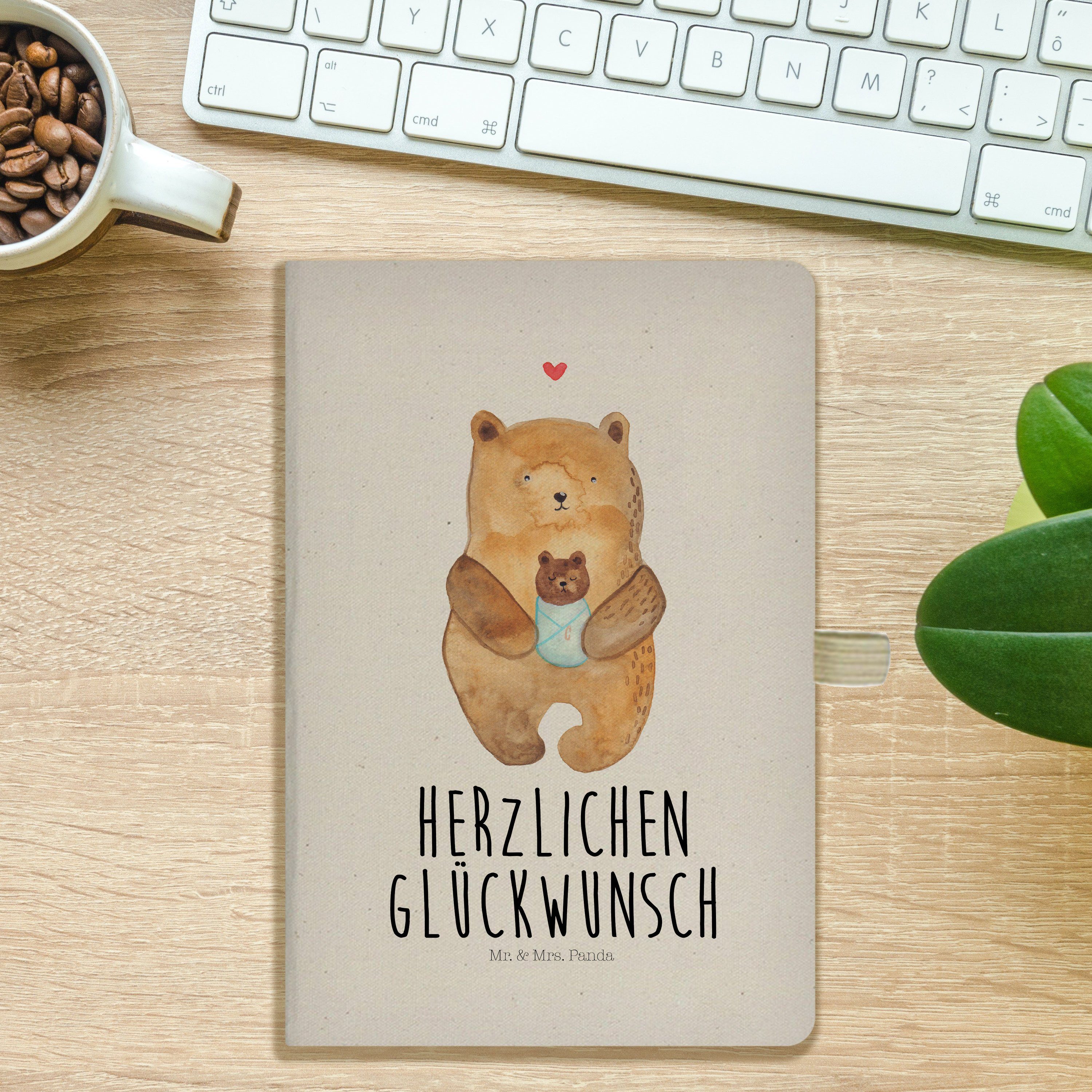 mit Enkel Notizbuch - Mr. Skizzenbuch, Mrs. - Baby Adressbuch, Bär Geschenk, Transparent & Panda