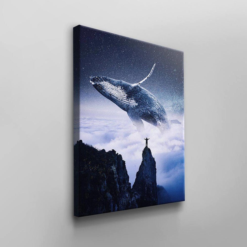 DOTCOMCANVAS® Leinwandbild, Modernes Wandbild Himmelszelt im von Wal schwarzer Rahmen