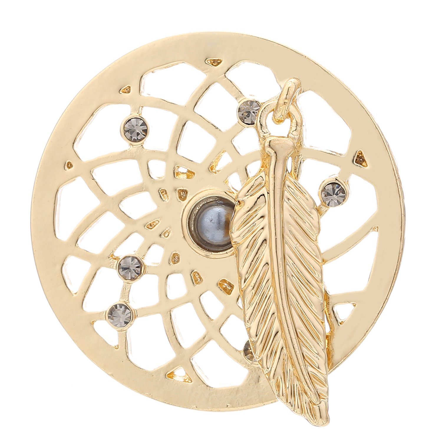 Morella Kette mit Anhänger Damen Halskette 70 cm mit Coin 33 mm (2-tlg., Ke günstig online kaufen