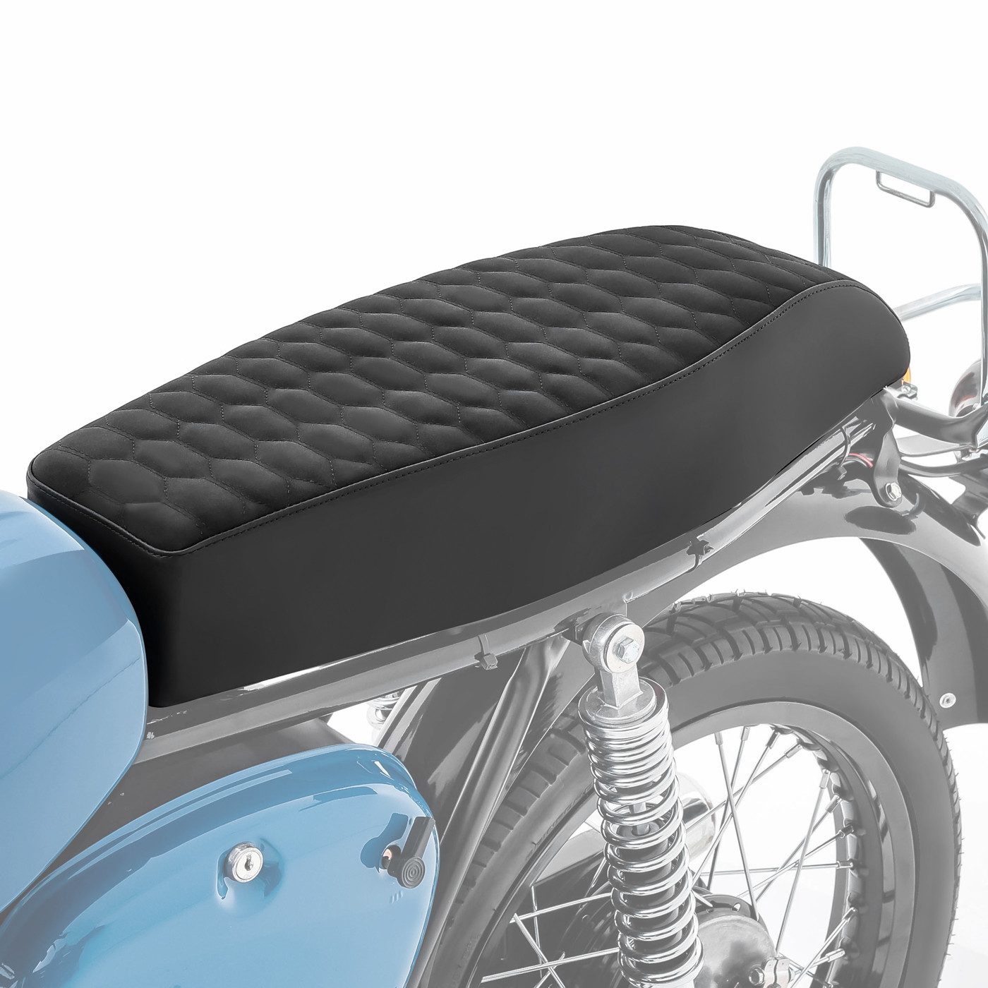 Craftride Sitzbank Sitzbank für Simson S51 S50 S70 Sitz # VN4 Wabendesign schwarz
