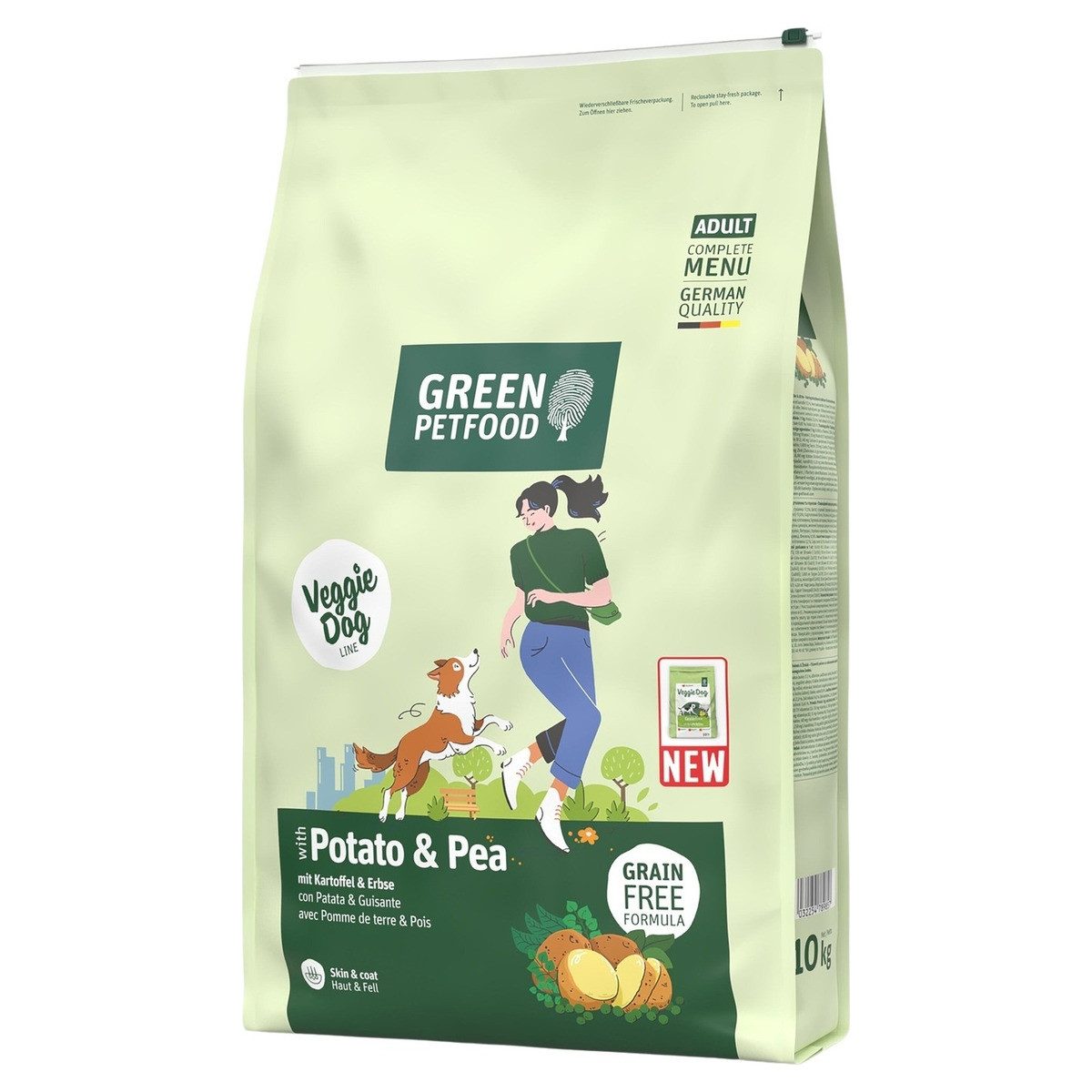 Green Petfood Potato & Pea 10 kg, Trockenfutter für: Hund