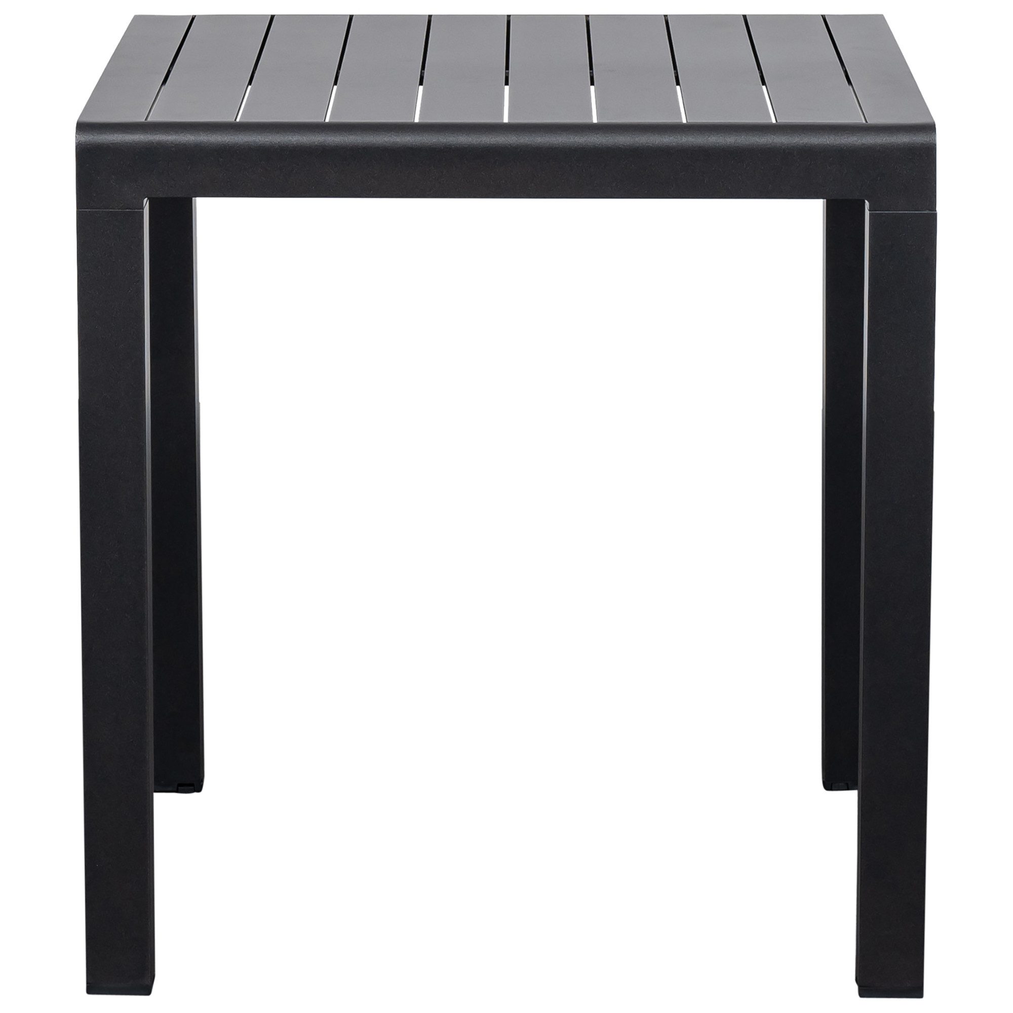 TPFGarden Gartentisch BURNLEY (Bistrotisch aus pulverbeschichtetem Aluminium - Farbe anthrazit, Hochwertige und robuste Tischplatte mit Aluminiumleisten), Outdoor Esstisch - Terrassentisch - Maße (BxHxT): 70 x 74 x 70 cm