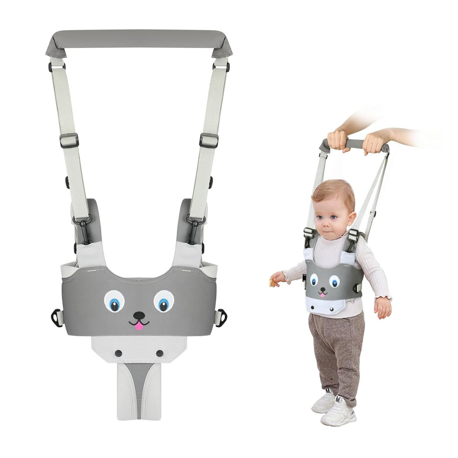 AIMAX Lauflernhilfe Baby Lauflernhilfe Gehhilfe für Baby Lauflernhilfen Einstellbare, (Atmungsaktiv Stehen Gehen Lernen Helfer Walker), mit Sicherheitsverschluss und Magischen Aufklebern