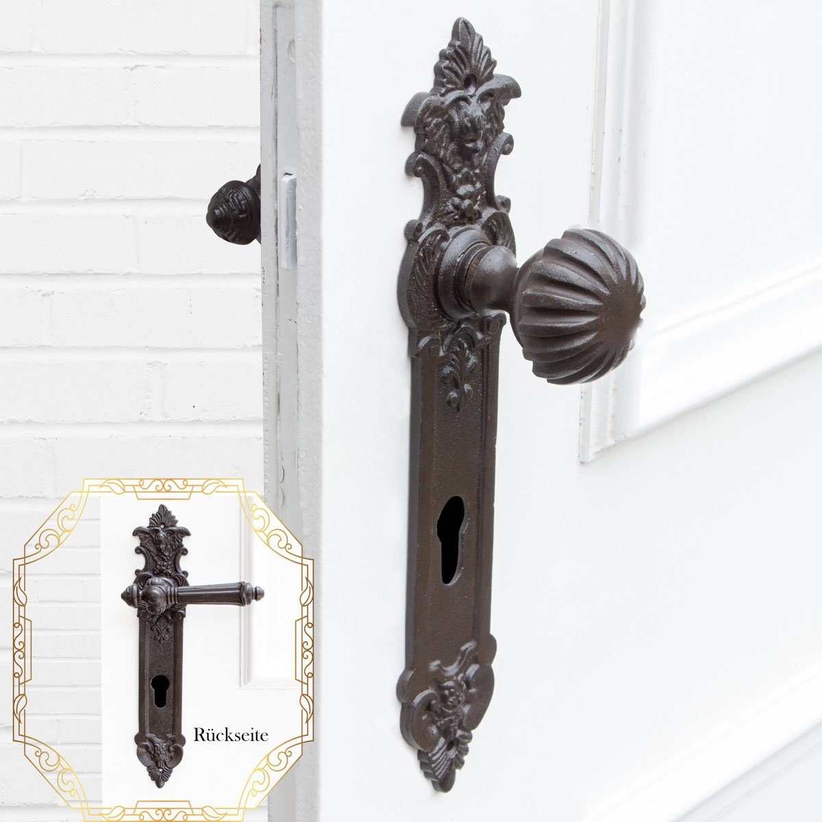 Antikas Türbeschlag Türbeschlag mit Türklinke & Knauf für Haustüren,festste günstig online kaufen